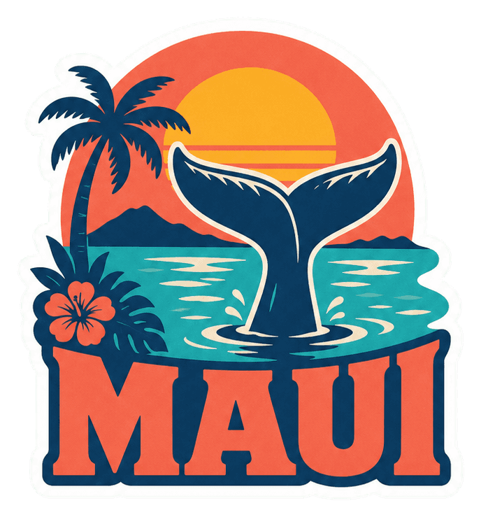 Thumbnail for Hawaii Illustrated Text Sticker