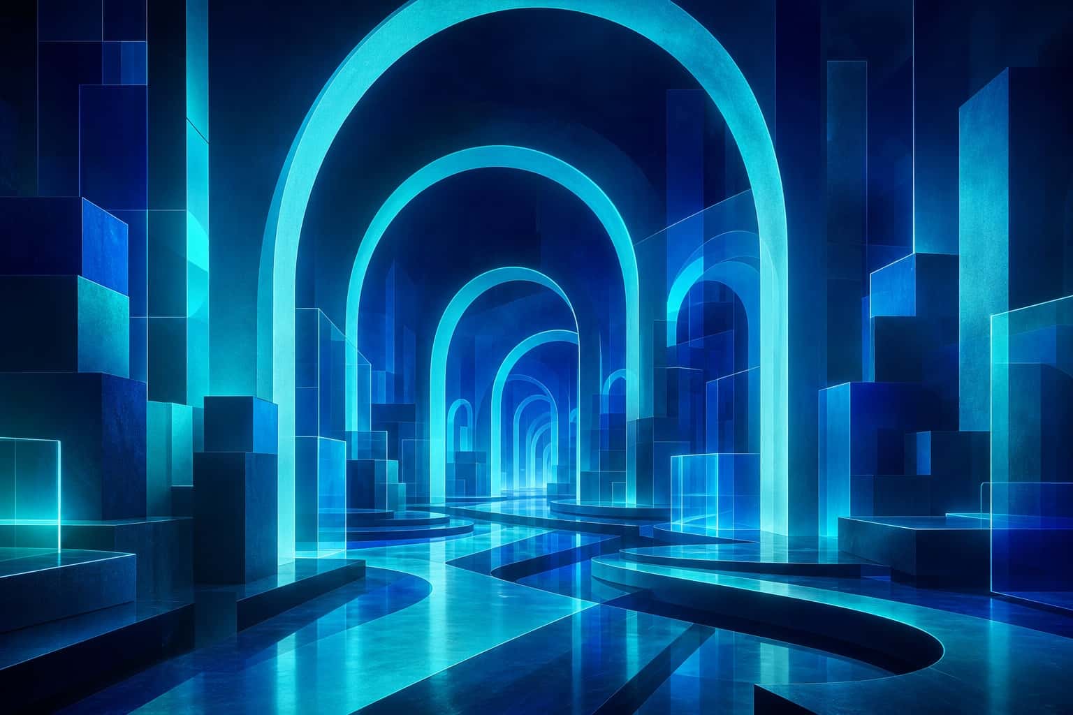 Thumbnail for Glowing Geometric Wallpaper