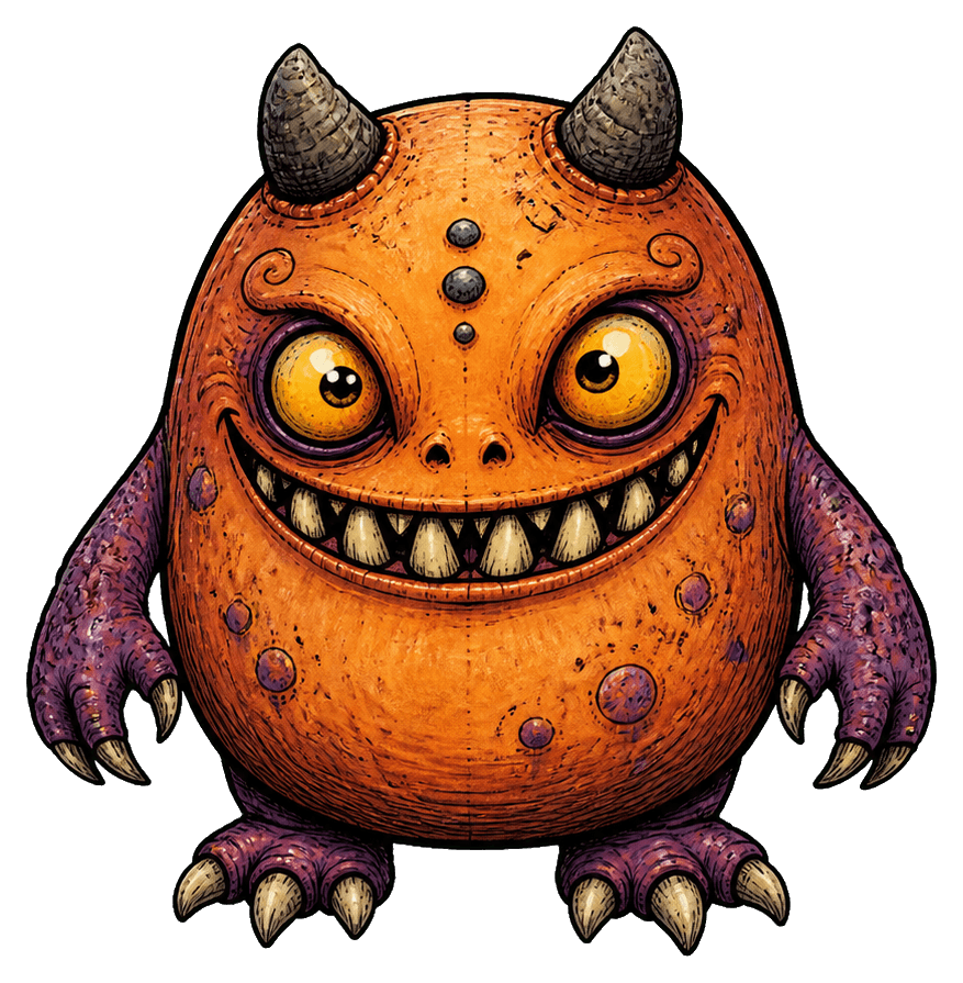 Thumbnail for Whimsical Scary Monster Sticker