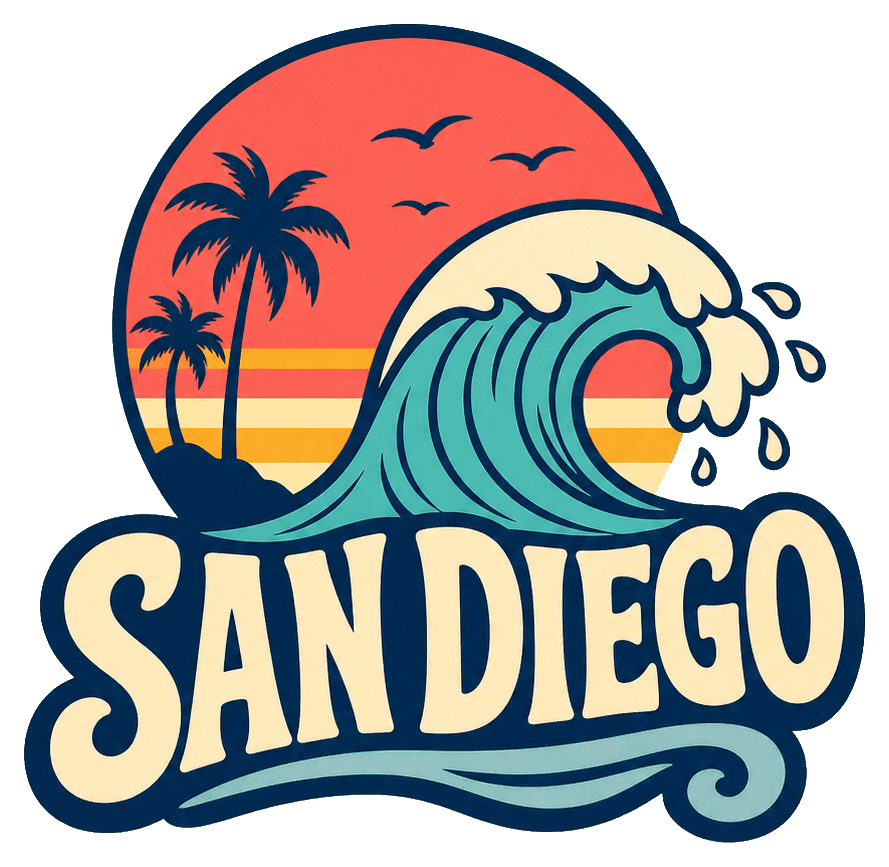Thumbnail for San Diego Illustrated Text Sticker