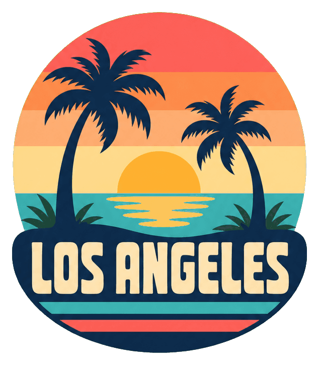 Thumbnail for Los Angeles Illustrated Text Sticker