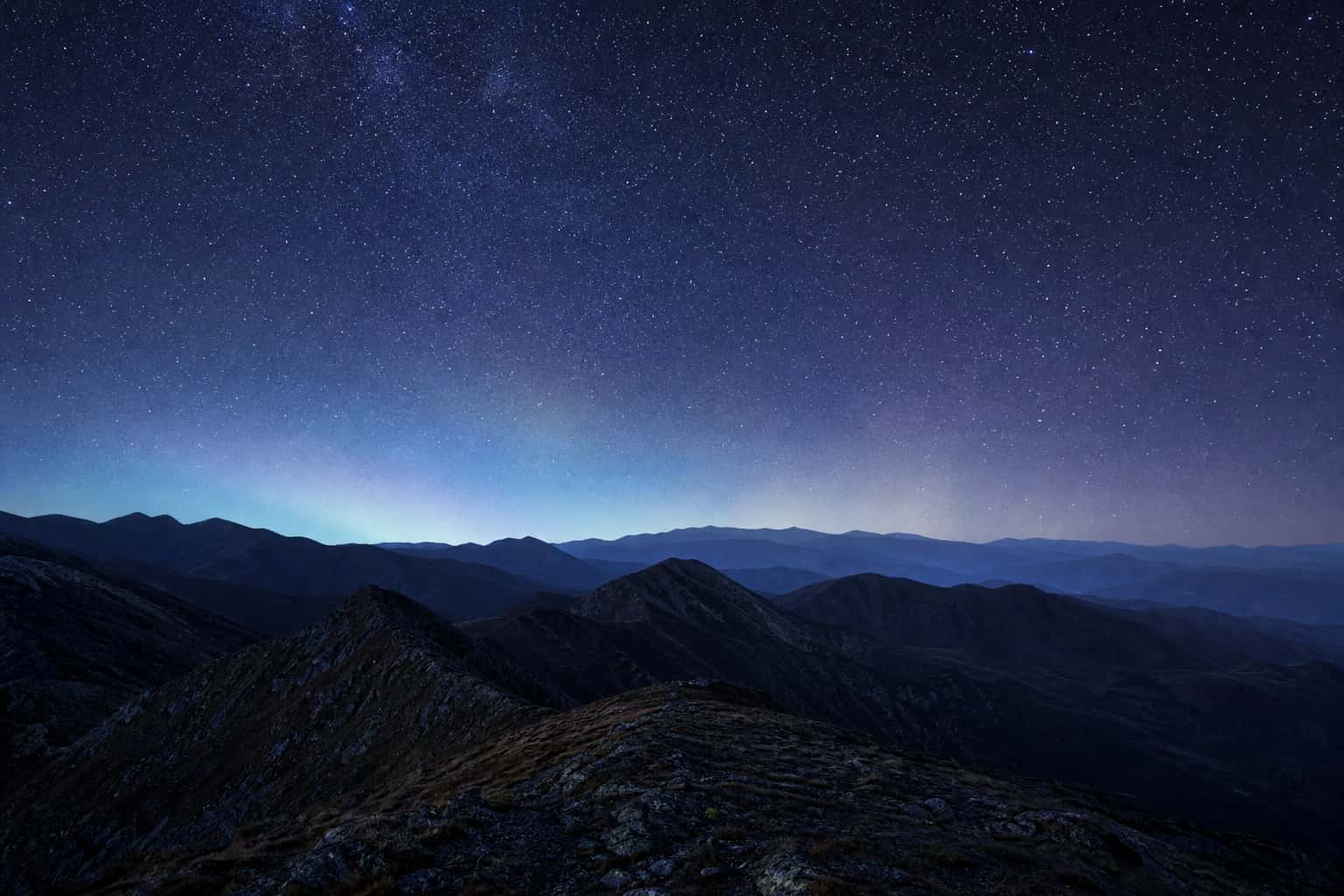 Thumbnail for Starry Mountain Landscape Background