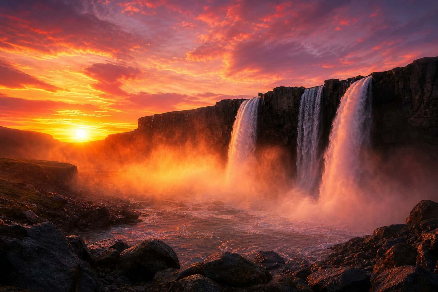 Thumbnail for Sunset Waterfalls