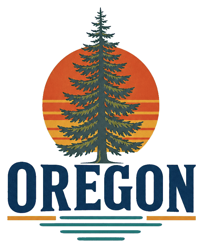 Thumbnail for Oregon Illustrated Text Sticker