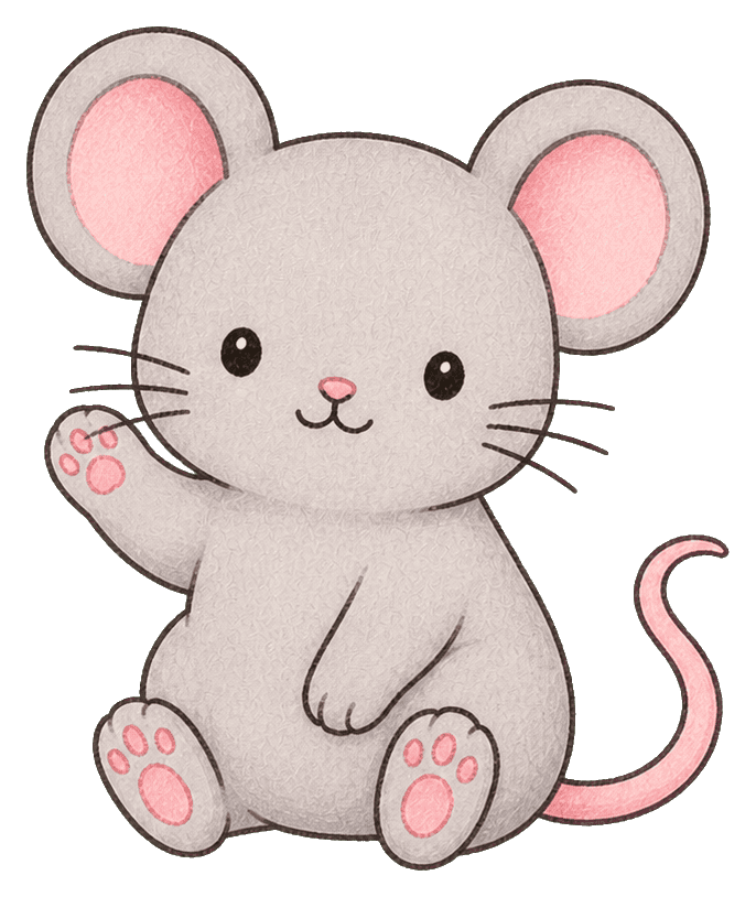 Thumbnail for Kawaii Mouse Sticker
