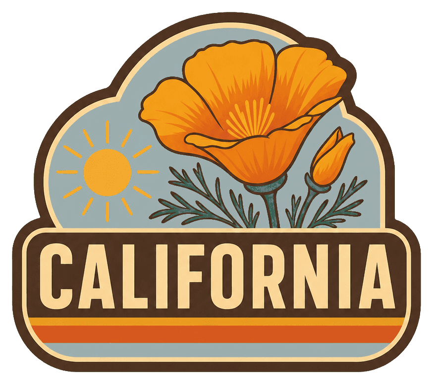 Thumbnail for California Illustrated Text Sticker