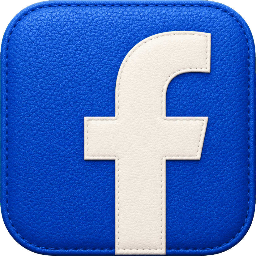 Thumbnail for Leather Social App Icon Sticker