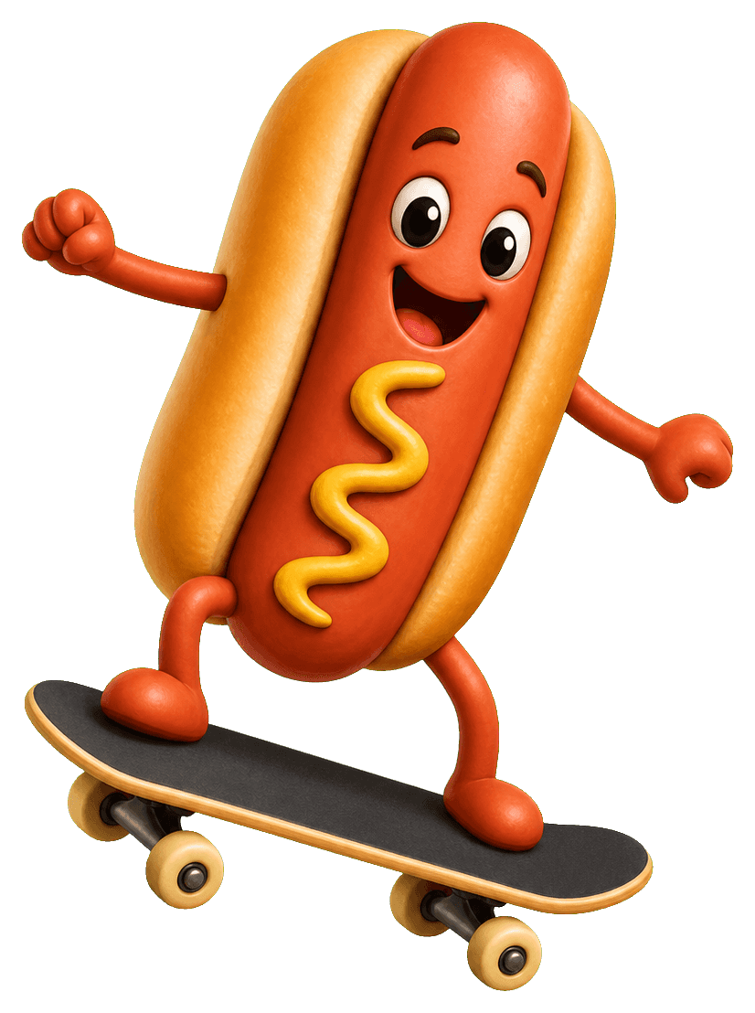 Thumbnail for Hot Dog Character Sticker
