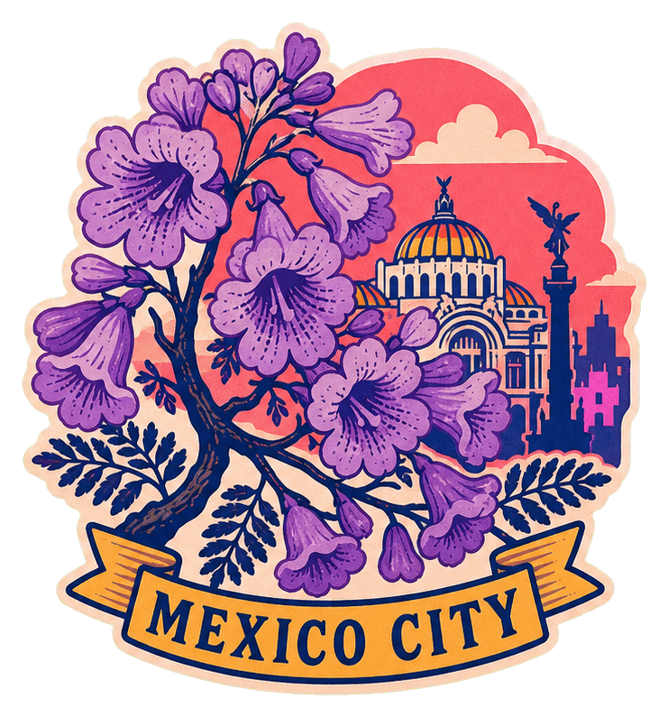 Thumbnail for Mexico City Illustrated Text Sticker