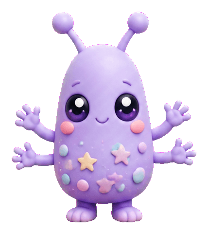 Thumbnail for Kawaii Space Alien Sticker