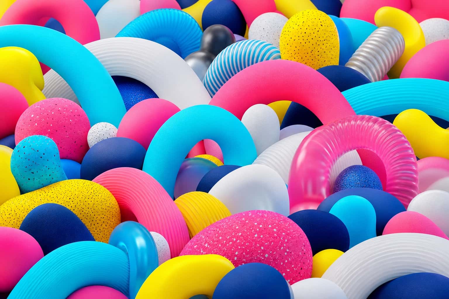 Thumbnail for Whimsical 3d Shapes Background