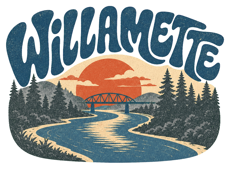 Thumbnail for Portland Pacific Northwest Illustrated Text Sticker