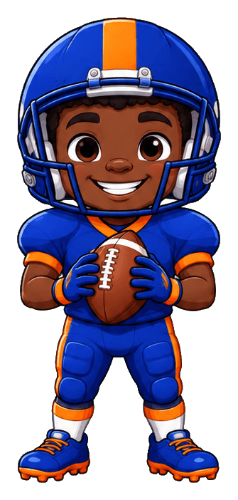 Thumbnail for Cute Football Player Sticker