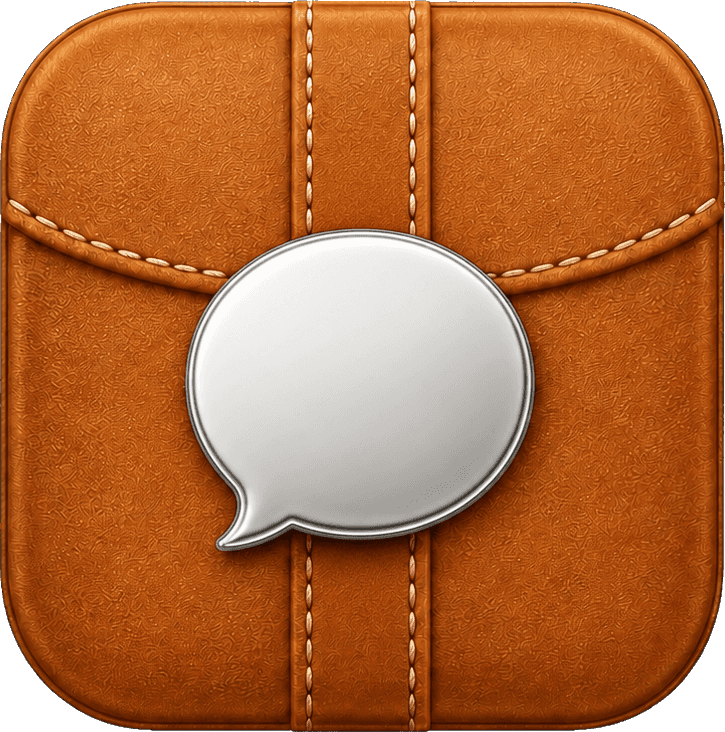 Thumbnail for Caramel Toggle Leather App Icon Sticker