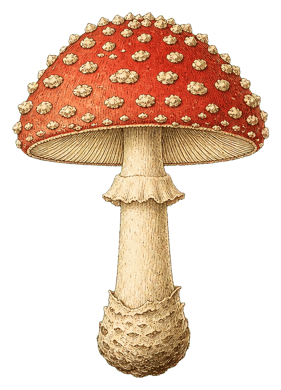 Thumbnail for Vintage Mushroom Sticker