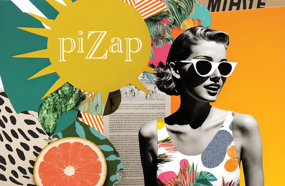 piZap collage artwork with wordmark