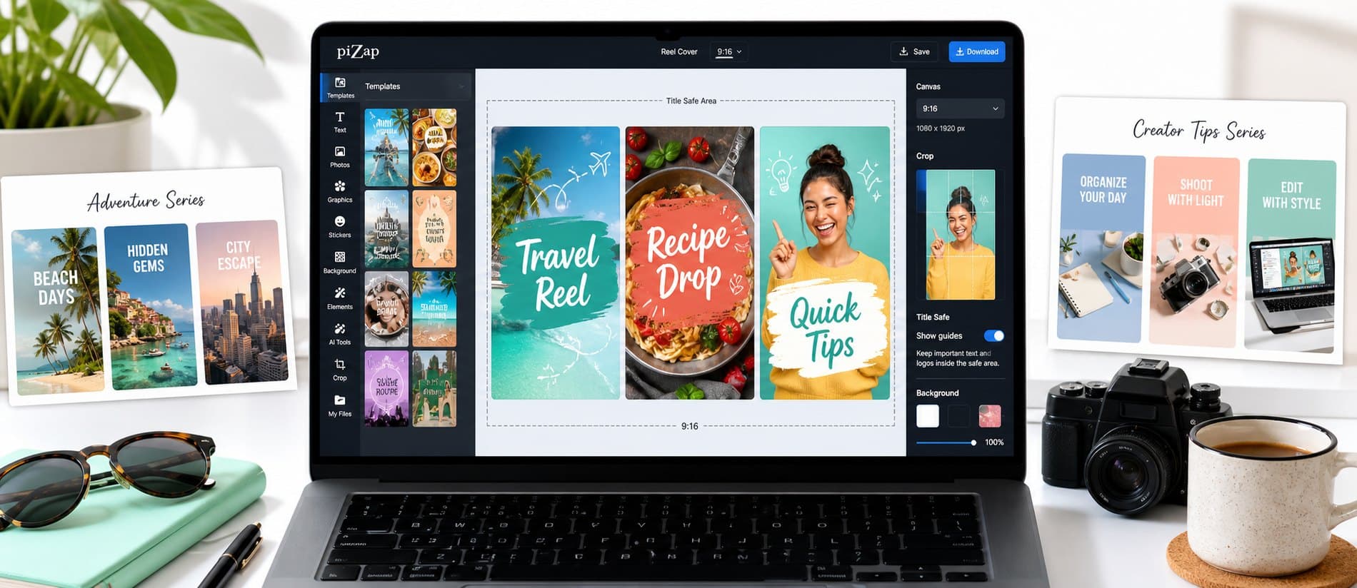 Create Instagram Reel Covers That Stand Out example created with piZap