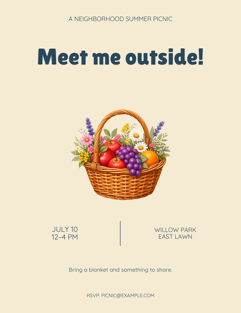 Lefelete Design Meet Me Outside Letter Flyer Template - Design Templates