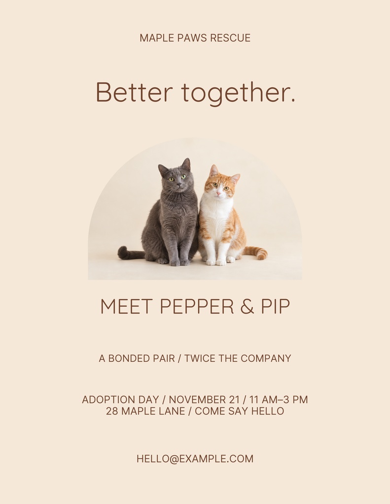 Lefelete Design Meet Pepper and Pip Letter Flyer Template - Design Templates