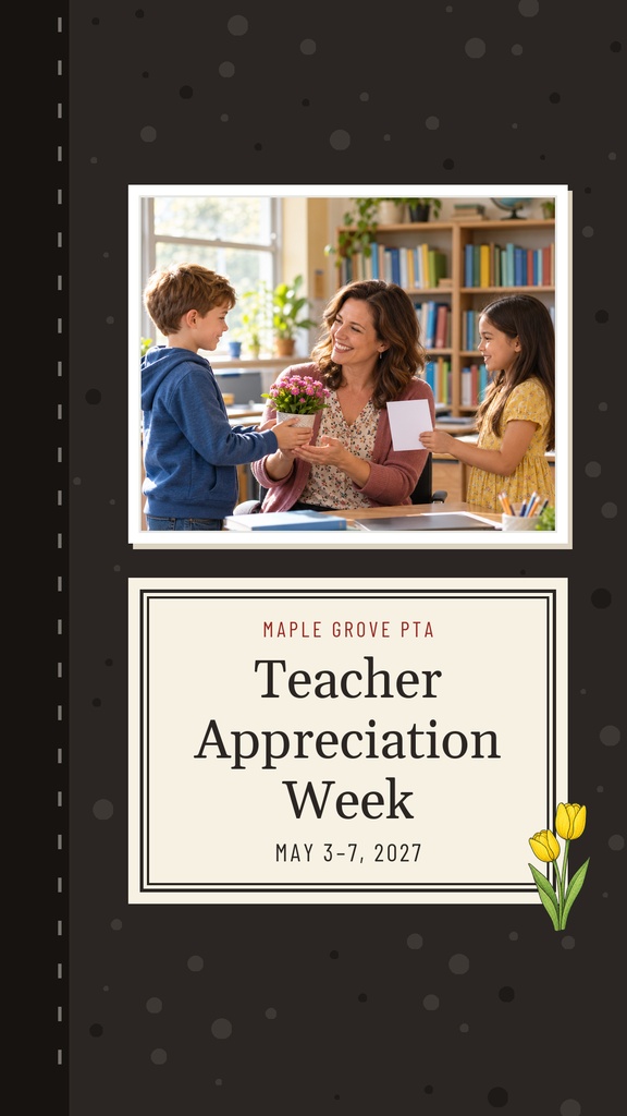 Teacher Appreciation Week reel cover with a teacher and children above a text block.
